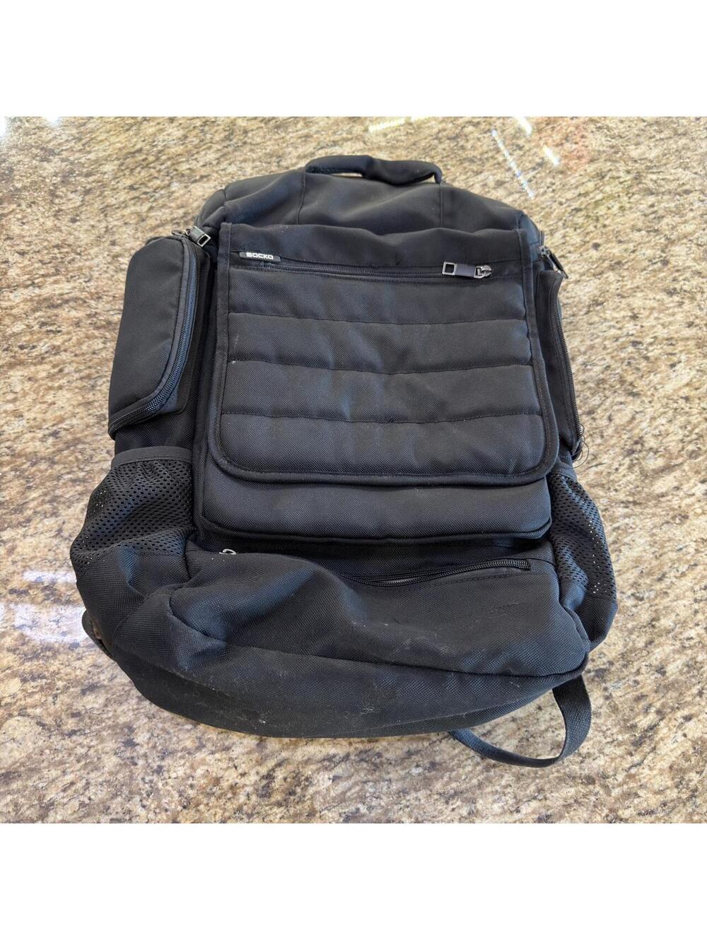DJ Black tactical backpack with multiple compartments